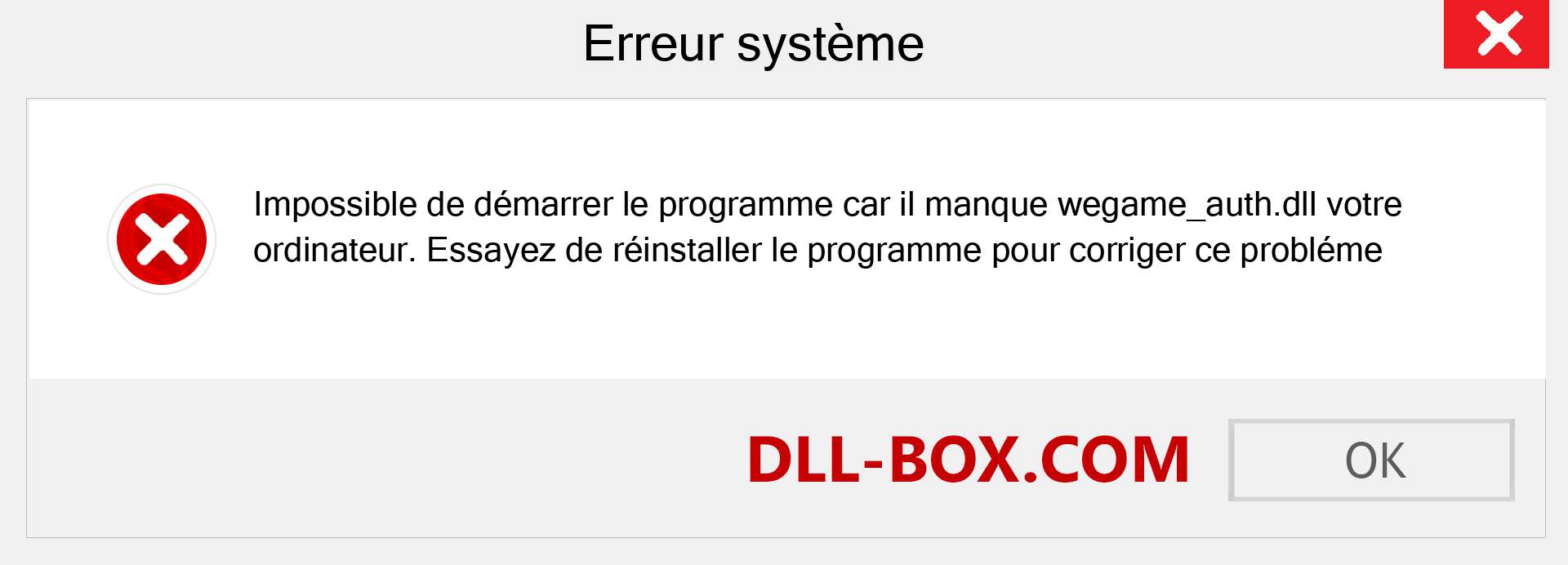 Le fichier wegame_auth.dll est manquant ?. Télécharger pour Windows 7, 8, 10 - Correction de l'erreur manquante wegame_auth dll sur Windows, photos, images